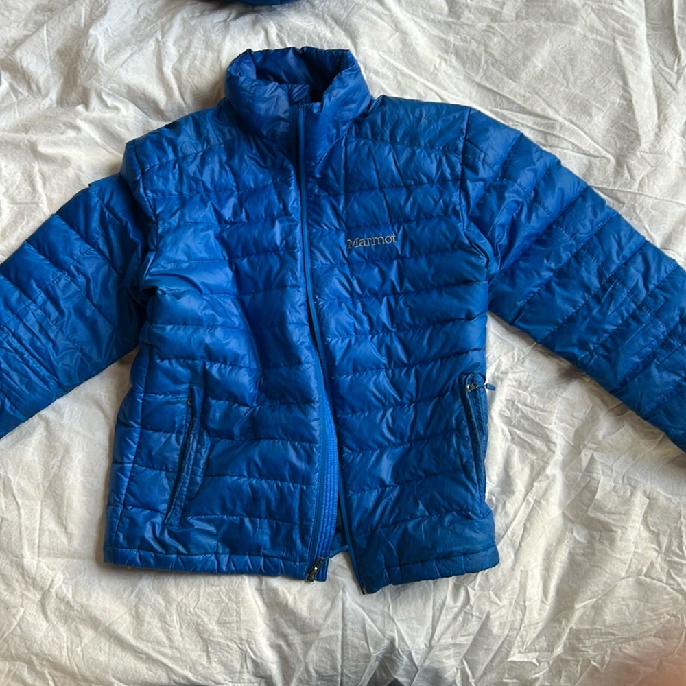 Marmot Men’s Down Puffer Small Blue 700 Fill Power